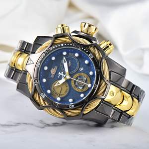 Nouvelle montre transfrontalière pour le commerce extérieur, montre sport pour homme Invic à engrenage creux, bracelet en acier inoxydable, grand cadran, étanche - Product Image 2