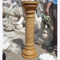 Le pilier classique de colonne ronde carrée de maison noire de marbre rouge naturel tient la conception