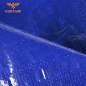 Bâche en polyéthylène tissée imperméable et respirante de 4x5 m, bleu argenté, poids moyen, pour usage extérieur - Product Image 5