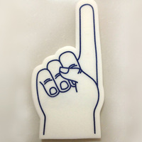 Gants Cheer en mousse Logo personnalisé Mousse Main Doigt Couleur Éponge normale Forme Mousse Doigt Main