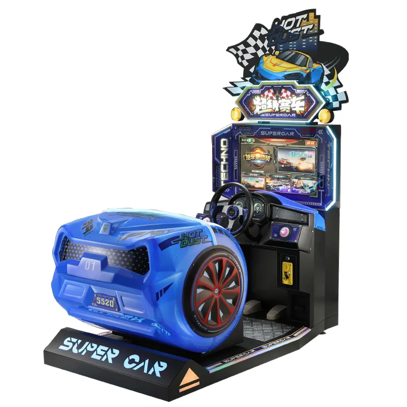 26 डी एलसीडी स्क्रीन सिक्का संचालित आर्केड कार रेसिंग गेम मशीन कंसोल सिमुलेशन 3 डी टूर सुपर कार रेस आर्केड गेम मशीन