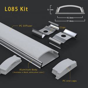 Pour bande lumineuse Led, nouveau Design, Super mince, courbe Flexible, Surface d'extrusion en <span class=keywords><strong>Alu</strong></span>, profilé Led en Aluminium - Product Image 2