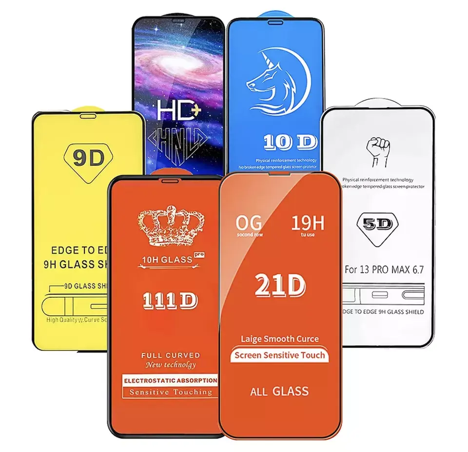 Tempered Glass Phone Screen Protector 9D 21D 111D Airbag OEM Screen Guard Wholesale For iphone 14 13 12 11 Pro Max mini