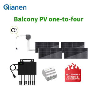 QIANEN 하이 퀄리티 2500W 마이크로 인버터 태양광 시스템 MPPT 홈 발코니 발전소 다결정 실리콘 패널 - Product Image 2