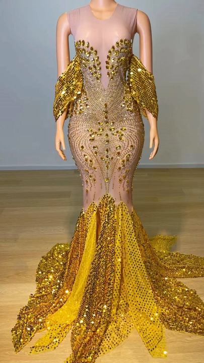 see through sequin dresses Sheer Sequin Mesh Dress