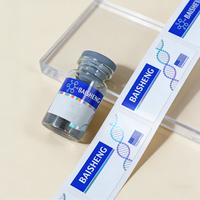 Étiquettes autocollantes en PET, BOPP, PVC, PE, vinyle pour logo, flacons de 2 ml, 3 ml, 5 ml, emballages de peptides
