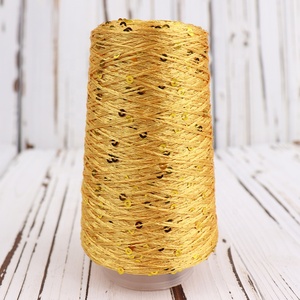 Fil <span class=keywords><strong>à</strong></span> <span class=keywords><strong>tricoter</strong></span> en polyester mercerisé et soie glacée d'été, 100g/pelote, 700m, avec sequins de 3mm, teint, <span class=keywords><strong>pour</strong></span> DIY, tissage <span class=keywords><strong>à</strong></span> <span class=keywords><strong>la</strong></span> <span class=keywords><strong>main</strong></span>, poupée en chiffon, vente en gros - Product Image 4
