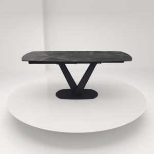 Juego de Mesa de <span class=keywords><strong>Comedor</strong></span> <span class=keywords><strong>Extensible</strong></span> Giratorio de Cerámica de Alta Calidad - <span class=keywords><strong>4</strong></span> <span class=keywords><strong>Sillas</strong></span> de <span class=keywords><strong>Comedor</strong></span> Tapizadas para Espacios Pequeños y Grandes - Product Image 2