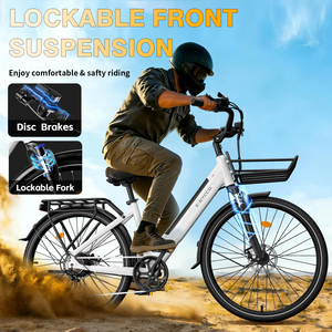 Bicicletta <span class=keywords><strong>Elettrica</strong></span> con Batteria Rimovibile 36V 15.6Ah, Potente Motore Brushless, 25km/h, Doppi Freni <span class=keywords><strong>a</strong></span> Disco, per Pendolarismo e Avventura - Product Image 3