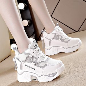 Xuanhui nuova moda suola spessa per aumentare le scarpe sportive per il tempo libero scarpe <span class=keywords><strong>bianche</strong></span> di alta qualità da <span class=keywords><strong>donna</strong></span> con plateau Casual - Product Image 5