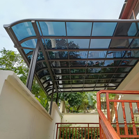 Auvent de terrasse de balcon de maison, couverture de patio, auvent fixe en aluminium moderne, auvent de villa, auvent extérieur