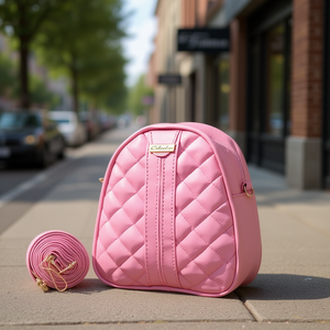 Sac messager Hilaria Rosa Fana rose matelassé avec bandoulière amovible pour femme, usage quotidien - Product Image 2