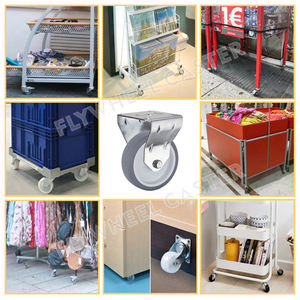 Roda de Borracha Termoplástica TPE de 2 Polegadas, 2.5 Polegadas, 3 Polegadas e 4 Polegadas, Roda Rígida TPR de Baixa Capacidade - Product Image 6