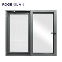 Ventana Corredera de Aluminio con Doble Acristalamiento Low-E Personalizable de Nuevo Diseño ROGENILAN, con Mosquitera