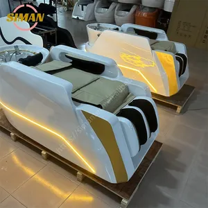 Siman cama de massagem profissional shampoo luxuosa massagem de corpo inteiro toque humano com luz LED atmosfera opcional spa cabeça de água