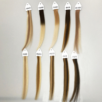 En Stock 100% échantillons de couleur de cheveux vierges humains testant des anneaux d'échantillon de couleur pour un salon de coiffure anneau de couleur de cheveux pour des cheveux de salon
