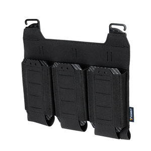 IDOGEAR Black G-Buckle Front Flap Panel Triple 5.56 Mag Pouch Tactical Hunting Outdoor 500D Nylon <strong>MOLLE</strong> <strong>Attachment</strong> - Product Image 1