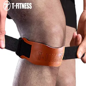 Rindsleder laufen Patella Gürtel Profession elle Sport Meniskus Knies chutz Männer überspringen Seil Basketball Badminton Patella Schutz gürtel