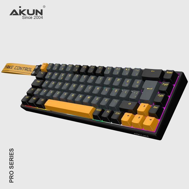 Aikun GX9668WR 60% Custom Mechanical Keyboard with Gasket Structure, Tri-mode Full-key Hot-swappable E-Sport Gaming Keyboard