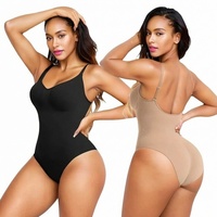 Sous-vêtement sculptant une pièce sans couture pour femme en Nylon Polyamide, effet push-up fessier, rehausseur de hanches, amincissant le ventre et la taille, avec bretelles