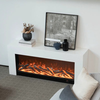 Soporte de TV con Chimenea Eléctrica, Marco de Imitación Mármol, Calefacción Personalizada, Llama Simulada para Sala de Estar, Decoración del Hogar