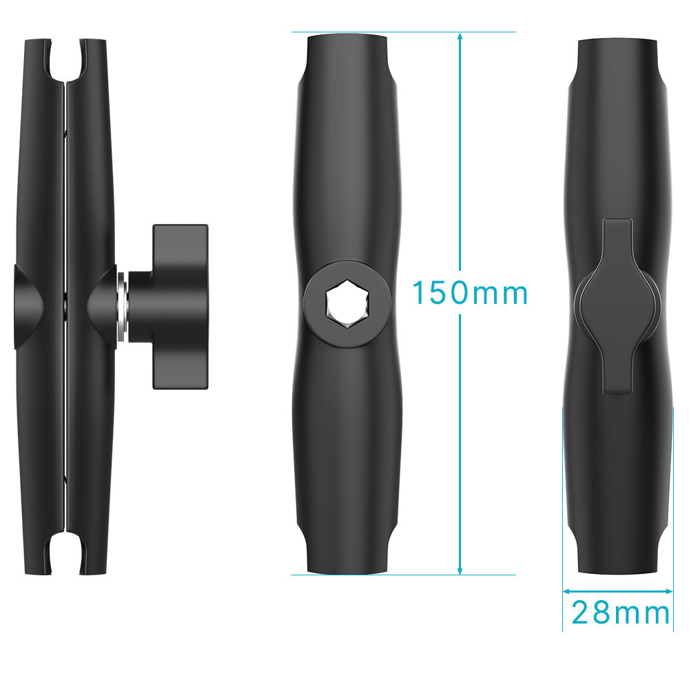 HONGDAK 6CM 9CM 15CM Ball Adapter Car Phone Holder Bike Phone Mount Adjustable Connecting Rod Double Socket Arm for Phone Camera