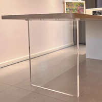 Personnaliser les pieds de table en acrylique haut de gamme de différentes tailles Pieds de table en acrylique transparent décoratifs de haute qualité en PMMA