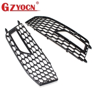 8K0853651E 8K0807681L 8K0807682M Grille de pare-chocs avant pour Audi A4 S-Line S4 13-16 Grille avant nid d'abeille + Grille de feux antibrouillard