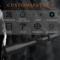 Lunette de chasse optique TYPHON 10-50X50R LPVO en alliage d'aluminium avec réticule éclairé, viseur optique longue portée, lunettes tactiques de chasse
