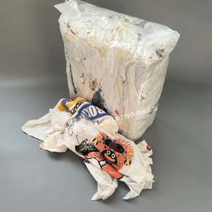 Trapos de limpieza blancos estampados IMPA 232906 - Trapos de algodón de alta calidad para limpieza en talleres, 20 kg, paños de limpieza blancos - Product Image 1