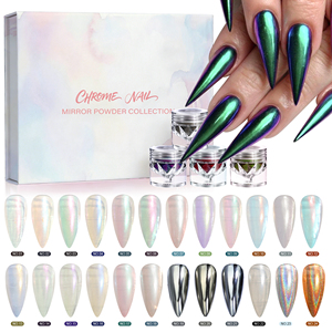 Polvere Pigmentata Professionale per Nail Art, 64 Colori Olografici, Effetto Specchio Cromato, Motivo Diamantato, 80-100 Pezzi, Brillante - Product Image 4