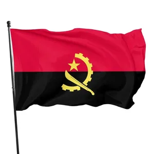 Customized Angola Flags Banner Polyester Advertisement Election National Hanging Custom Election Flag 3x5 ft Angola