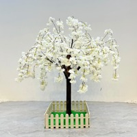 Arbre de cerisier artificiel en plastique rose, résistant aux UV, durable, écologique, léger, taille personnalisable, pour extérieur
