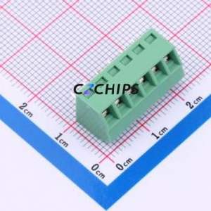MX127S-3.5-06P-GN01-Cu-Y-A Screw Terminal Block Through hole Component (THT),P=3.5mm Connector 1x6P 3.5mm Green Through Hole - Product Image 1