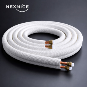 Kit de tuyauterie CVC : Paire de tubes en cuivre isolés jumeaux 3M-30M pour climatiseur split - Product Image 5