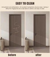 Porte intérieure insonorisée en bois massif de haute qualité, design classique, porte en HDF haute densité pour projets de villas, écoles et hôtels