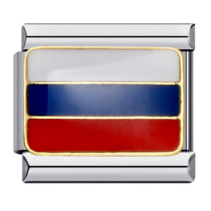 Accesorios DIY: Dijes Modulares Elásticos Hechos a Mano con Bandera Nacional Italiana, de Acero Inoxidable con Baño de Oro Rosa, a la Moda para Hombre - Product Image 6