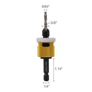 3/8 "cacbua tip và 9/64" M2 HSS thí điểm <span class=keywords><strong>bit</strong></span> countersink với điều chỉnh độ sâu dừng - Product Image 1