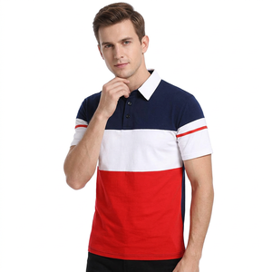เสื้อโปโลชาย แขนสั้น ระบายอากาศดี ดีไซน์ลำลอง ทรงปกติ สีพื้นผสมผสาน ผ้าฝ้าย สำหรับผู้ชาย - Product Image 1