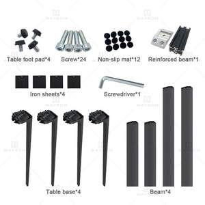 <span class=keywords><strong>Venta</strong></span> de Fábrica, Muebles <span class=keywords><strong>en</strong></span> Grandes <span class=keywords><strong>Lotes</strong></span>, Juego de Mesa de Comedor Redonda con Patas Negras y Tapa de Mármol para 6 Personas, con 9 Piezas - Product Image 5