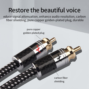 Haute qualité <span class=keywords><strong>YT</strong></span> 3.5mm mâle à 2 RCA mâle HiFi Y séparateur câble <span class=keywords><strong>Audio</strong></span> stéréo pour Audiophile connecter téléphone <span class=keywords><strong>MP3</strong></span> CD PC à amplificateur - Product Image 4