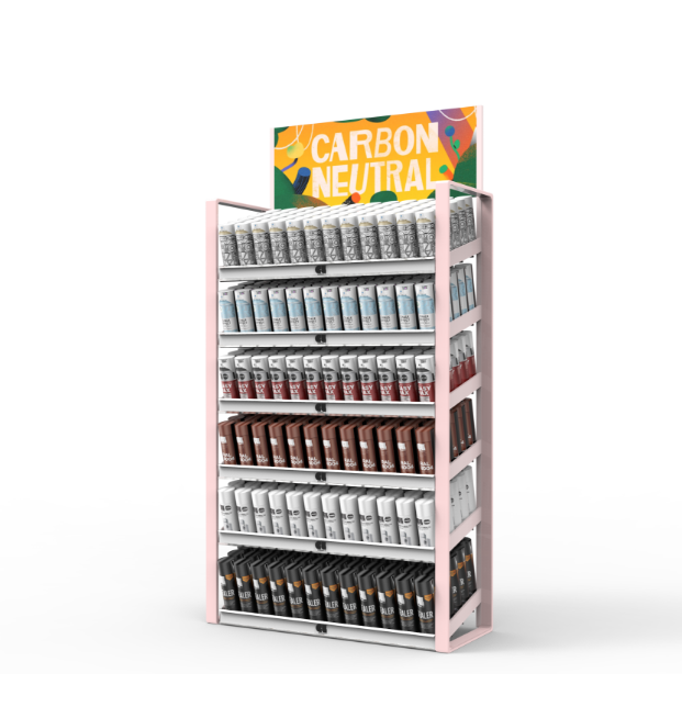 Aerosol Paint Display Rack Paint Metal Wire Display Stand Floor Shelf Display With Customized Logo Spray Can