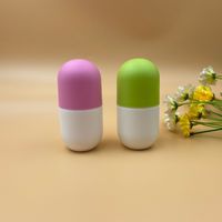Bouteilles vides en plastique de capsule de bouteille blanche du HDPE 100ml avec des couvercles de couleur