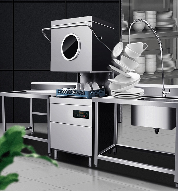Hotel School Restaurant Smart Dish-washing Machine High Efficiency Commercial Kitchen Cover Opening Dishwasher Machine