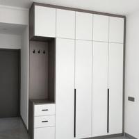 Armoire avec tiroirs en MDF, moderne, noire, pour appartement, en noyer, sauge, frêne nordique, métal, style Japandi