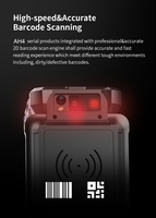 Ordinateur portable robuste PDA Android 13 avec écran de 5,5 pouces, processeur MTK, 4/64 Go, IP65, lecteur de codes-barres 2D, lecteur UHF et compatible NFC