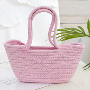 Nuova Borsa Estiva Intrecciata BC alla Moda a Tracolla Tema ROMANCE Borsa Portatile Versatile Ins Cesto Intrecciato a Mano - Product Image 4