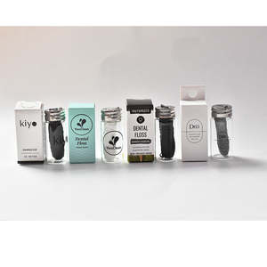 Carbone di bambù biodegradabile raggiungere filo interdentale cerato efficace rimozione della placca di menta denti filo interdentale custodia da viaggio biodegradabile filo interdentale - Product Image 5