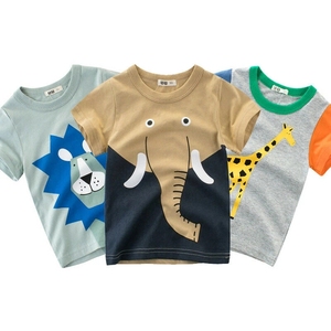 Vêtements pour enfants, t-shirts amusants et mignons avec des animaux de dessin animé, t-shirts pour filles et garçons, t-shirts d'été à manches courtes imprimés pour enfants - Product Image 1