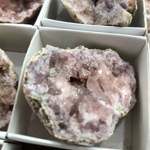Groothandel Superieure Kwaliteit Natuurlijke Agaat Geode Crystal Cluster Geschenkdoos Roze Paars Agaat Geode Voor Home Decoratie - Product Image 2